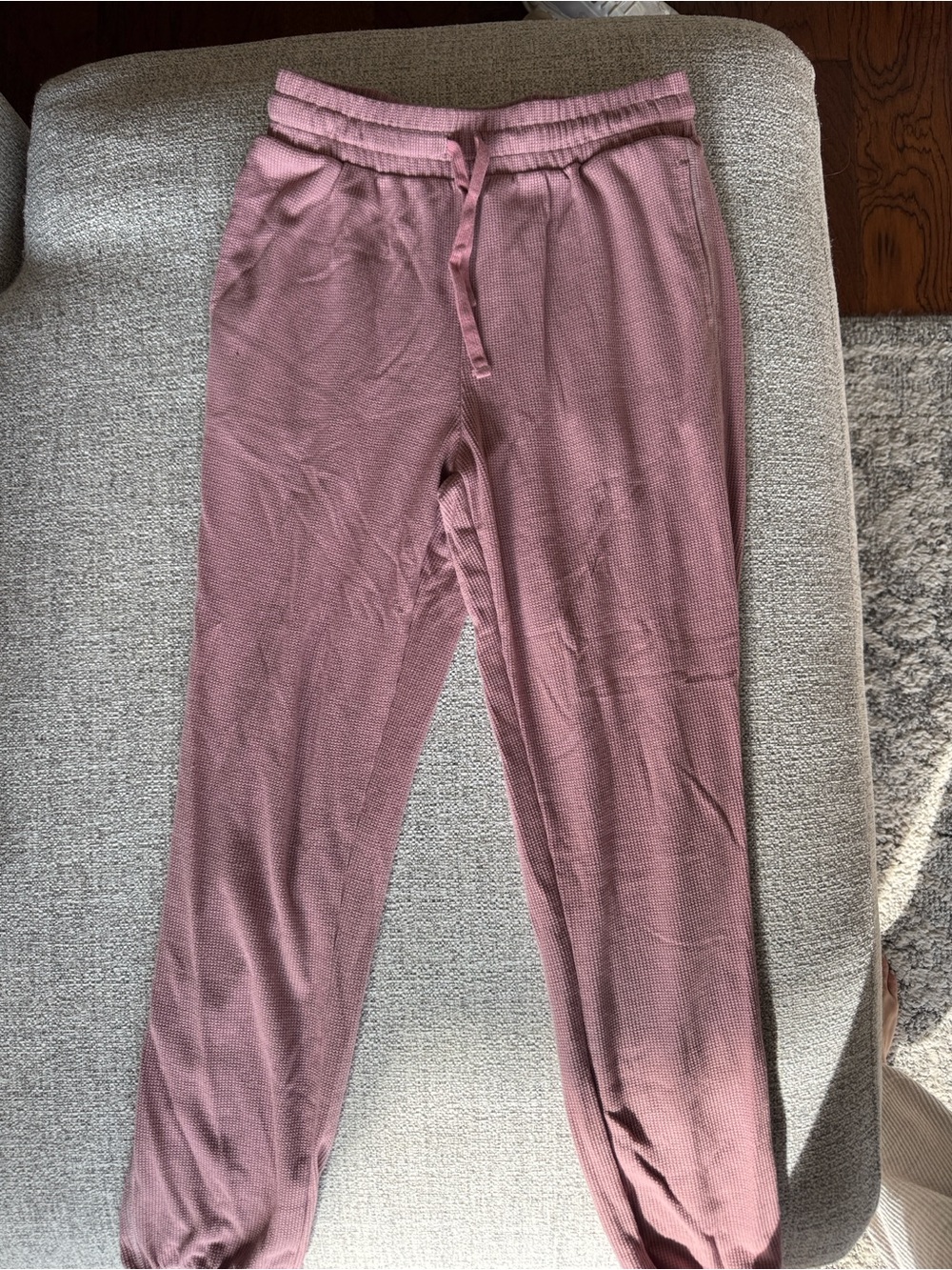 Fabletics Ribbed Drawstring Joggers - Rose - Picture 2 of 2